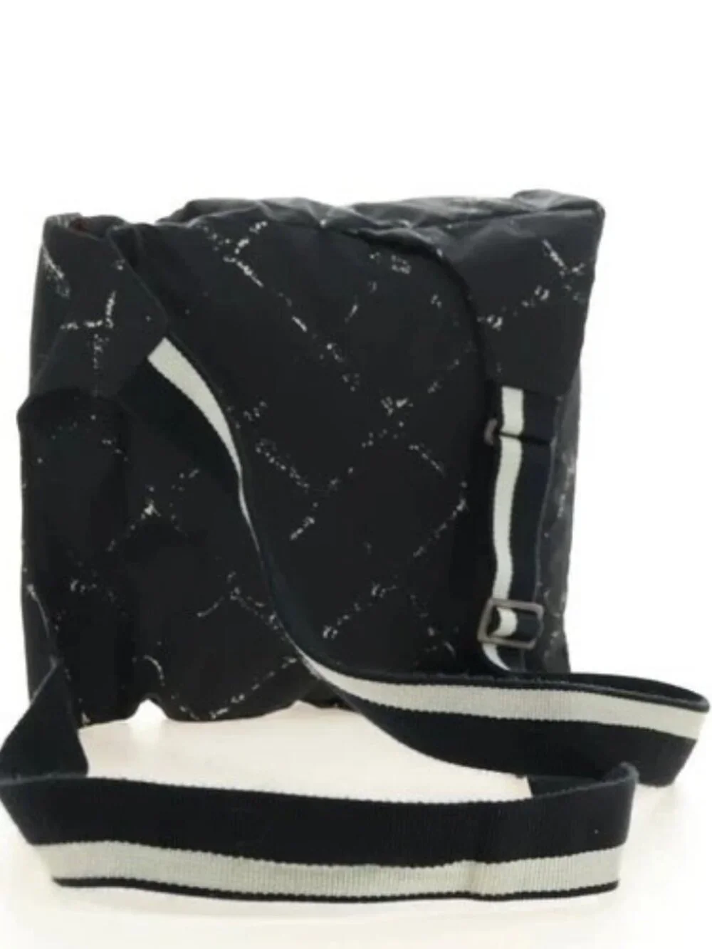 CHANEL New Travel line Backpack Nylon Black CC Auth BA12647V